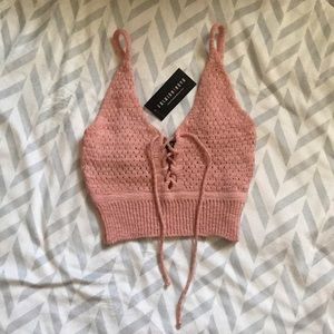 Fashion Nova Pink Crop Tank Top